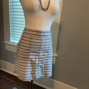 Purnell Striped Off White & Navy Skirt